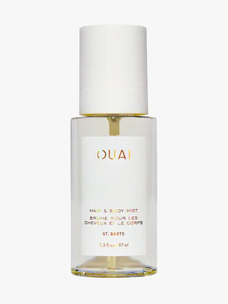 Ouai Hair and Body Mist in St. Barts in branded component on a light gray background